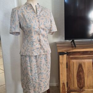 Vtg. Adrianna Papell Silk Skirt Set
